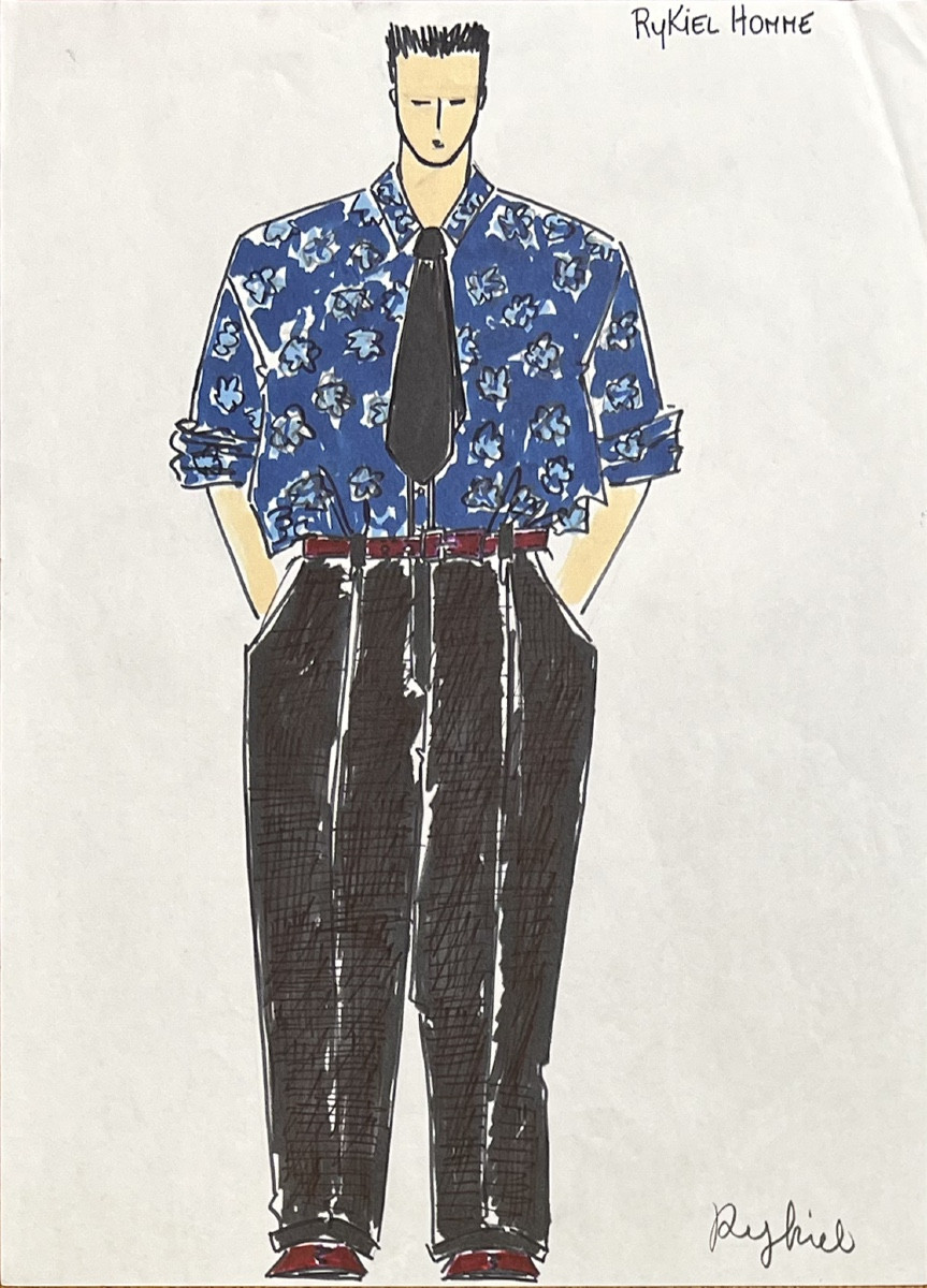 Sonia Rykiel - Fashion Design - Felt Pen And Graphite