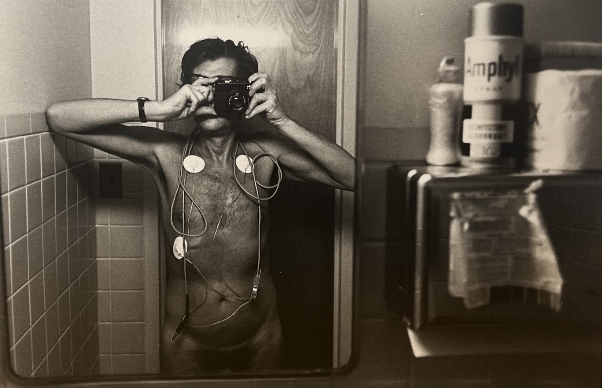 Helmut Newton - Self-portrait With Electrocardiogram - Silver Print - 1970/80