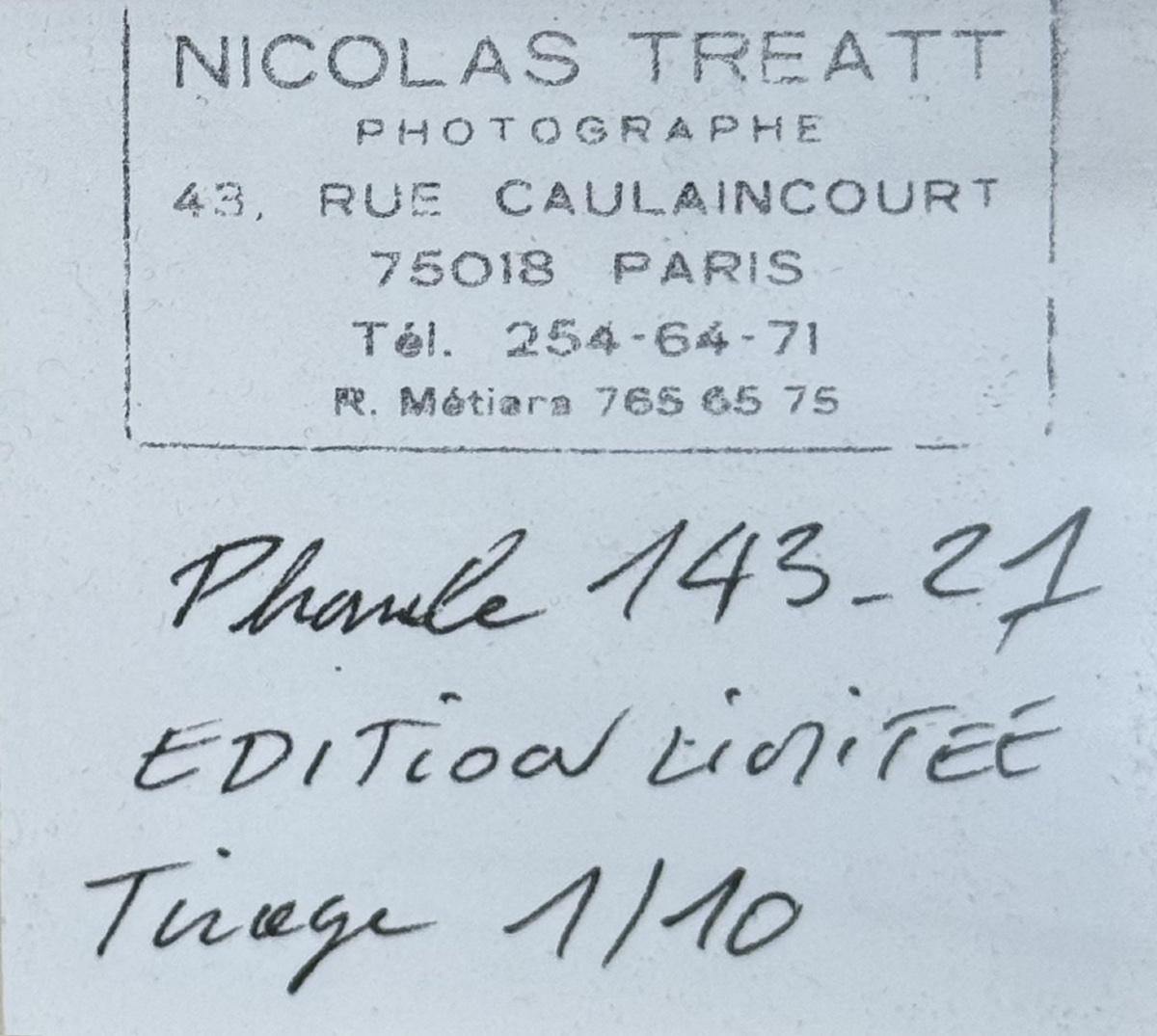 Nicolas Treatt - Serge Gainsbourg With A Cigarette - Previously Unpublished Photograph - 1963-photo-3