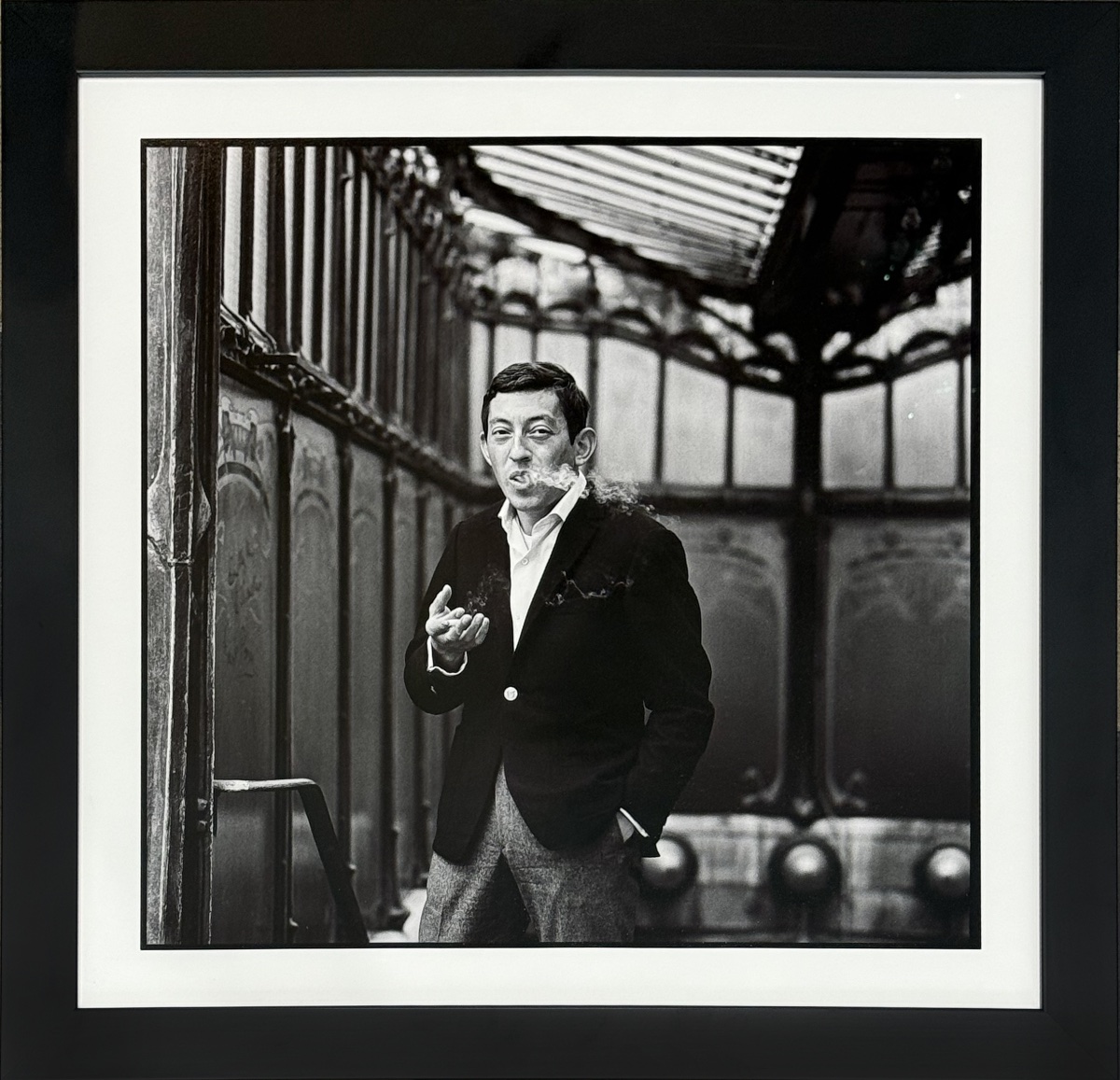 Nicolas Treatt - Serge Gainsbourg With A Cigarette - Previously Unpublished Photograph - 1963