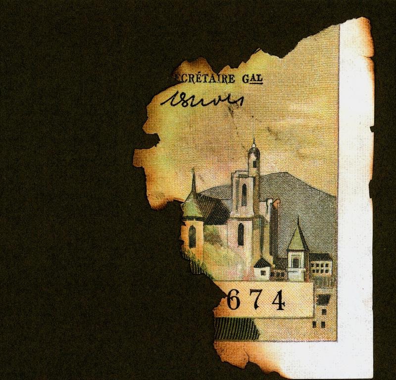 Michel Giniès - Le reliquat du billet de 500 francs - Tirage exclusif - Photo originale de 1984-photo-2