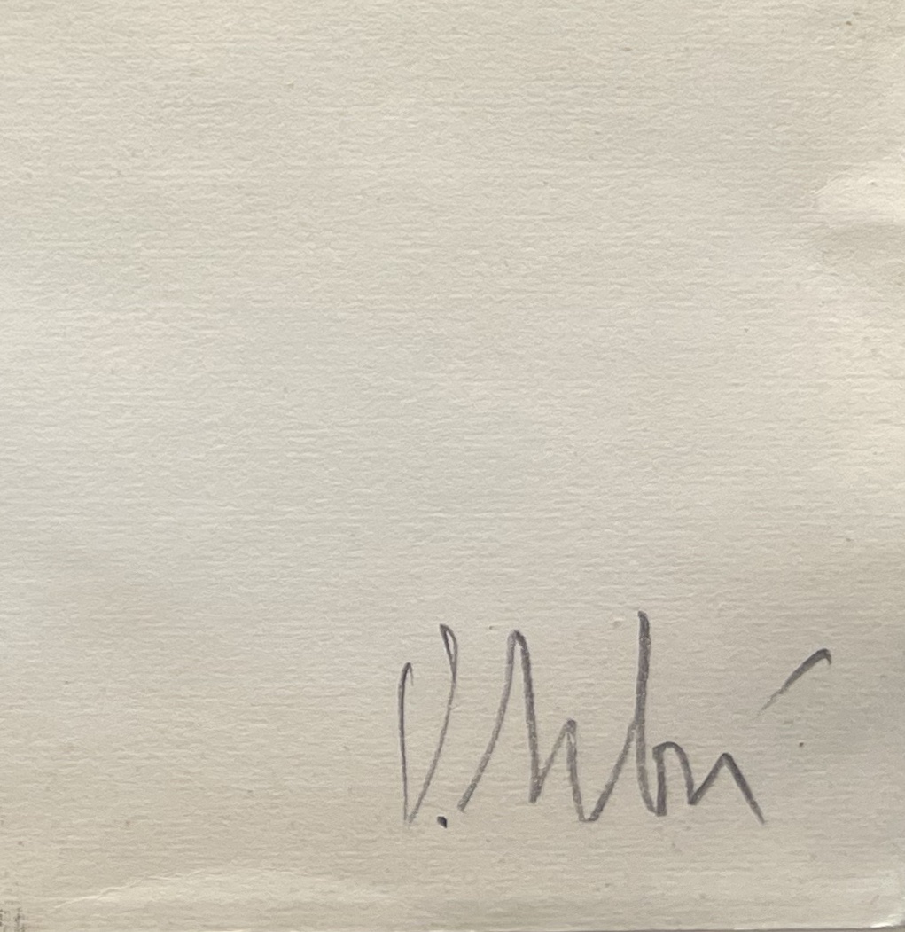 Olivier Debré - Figure Drawing - Black Gouache On Paper - Signed In Pencil-photo-2