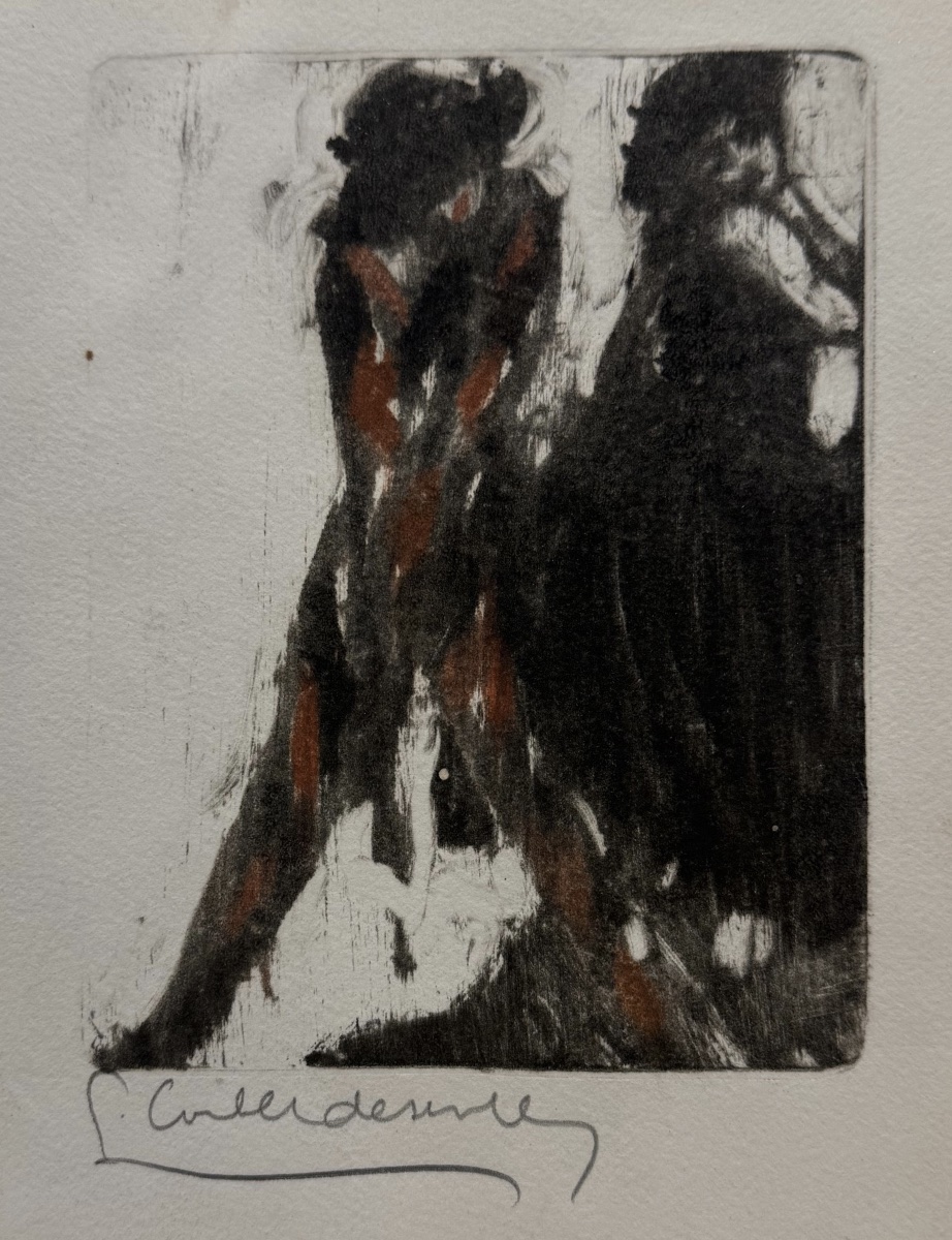 Pierre Combet-descombes - Young Women - Monotype - Circa 1920-photo-2