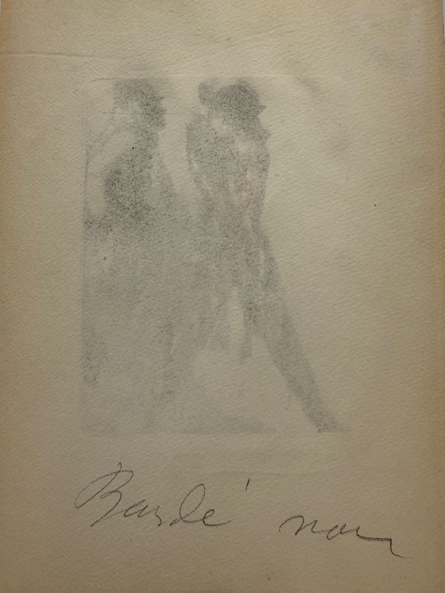 Pierre Combet-descombes - Young Women - Monotype - Circa 1920-photo-3