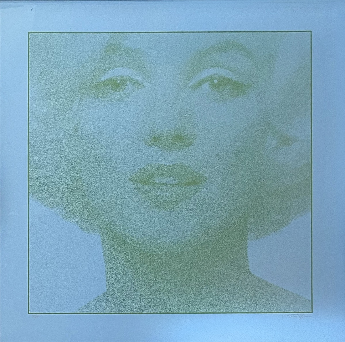 Bert Stern - Marilyn Monroe - Sérigraphie en vert sur feuille bleue - 1973-photo-2