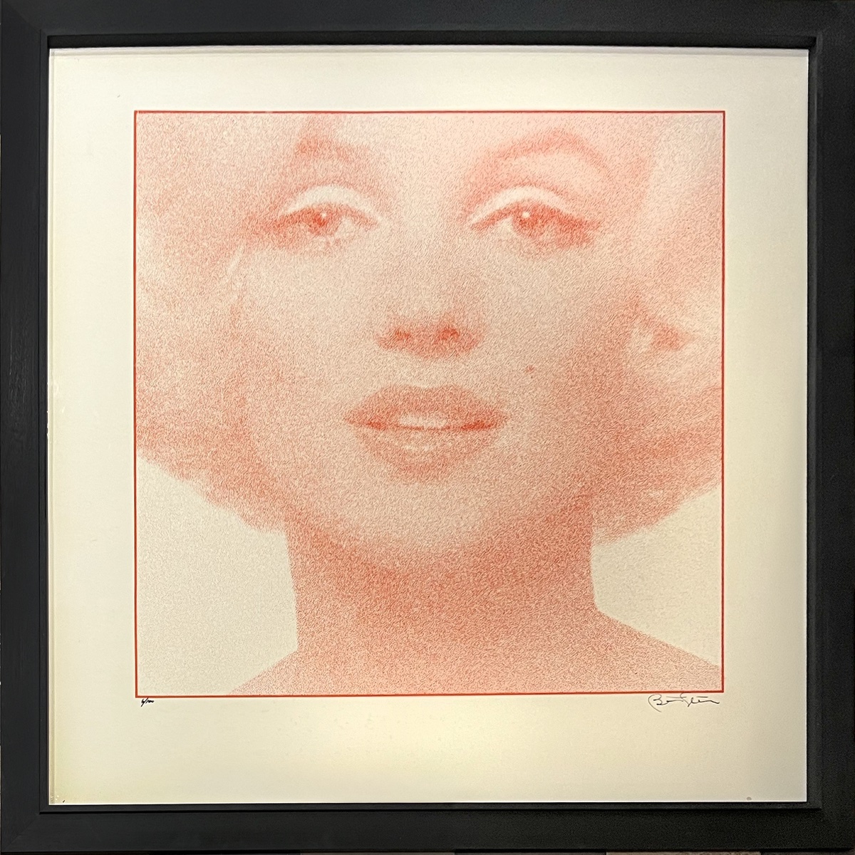 Bert Stern - Marilyn Monroe - Sérigraphie en rouge sur feuille blanche - 1973