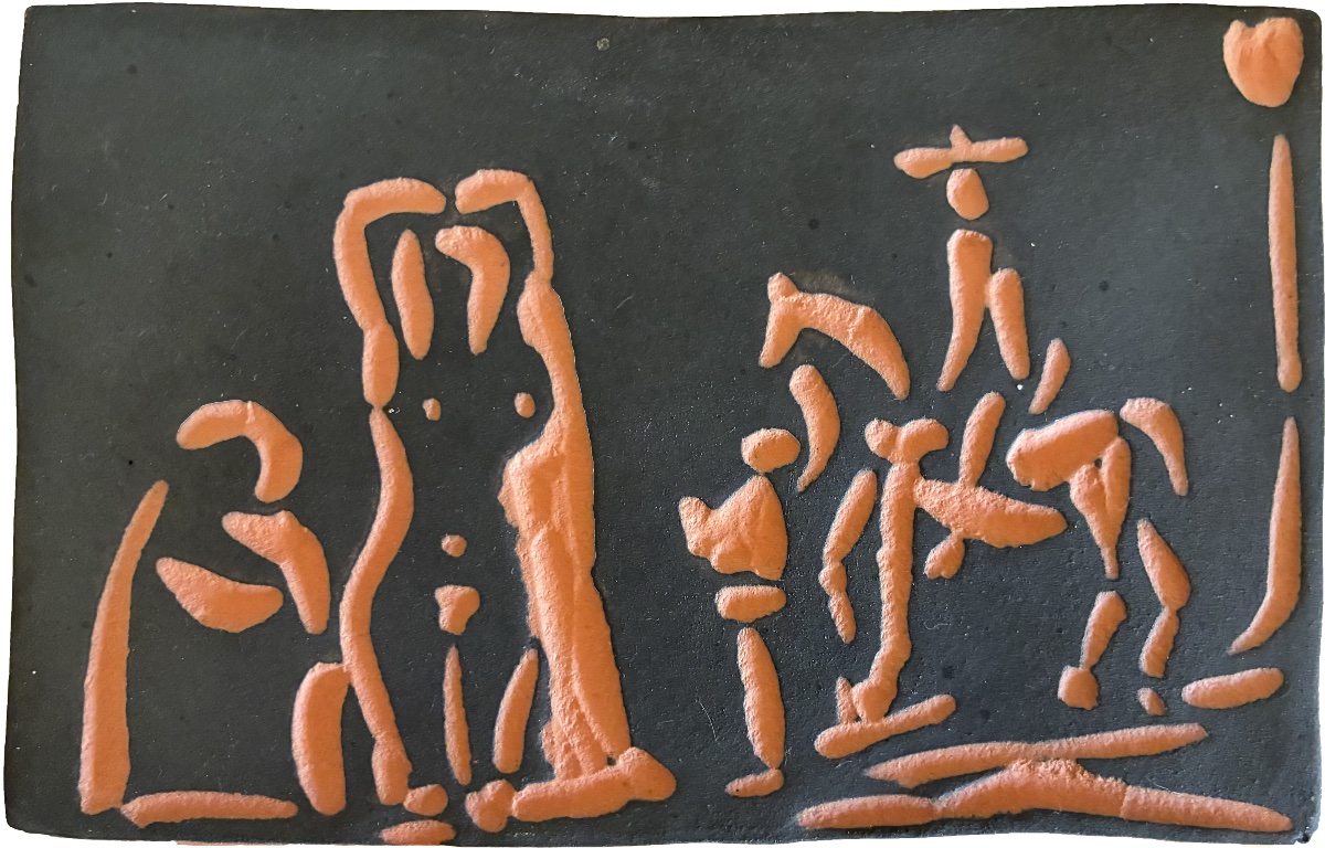 Pablo Picasso - Figure And Horsemen - Madoura Studio - Glazed Terracotta - 1968