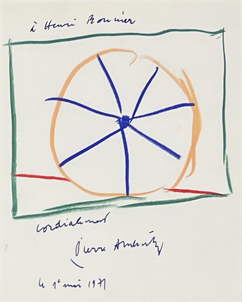 Pierre Alechinsky - Roue - Dessin au pastel - 1971-photo-2
