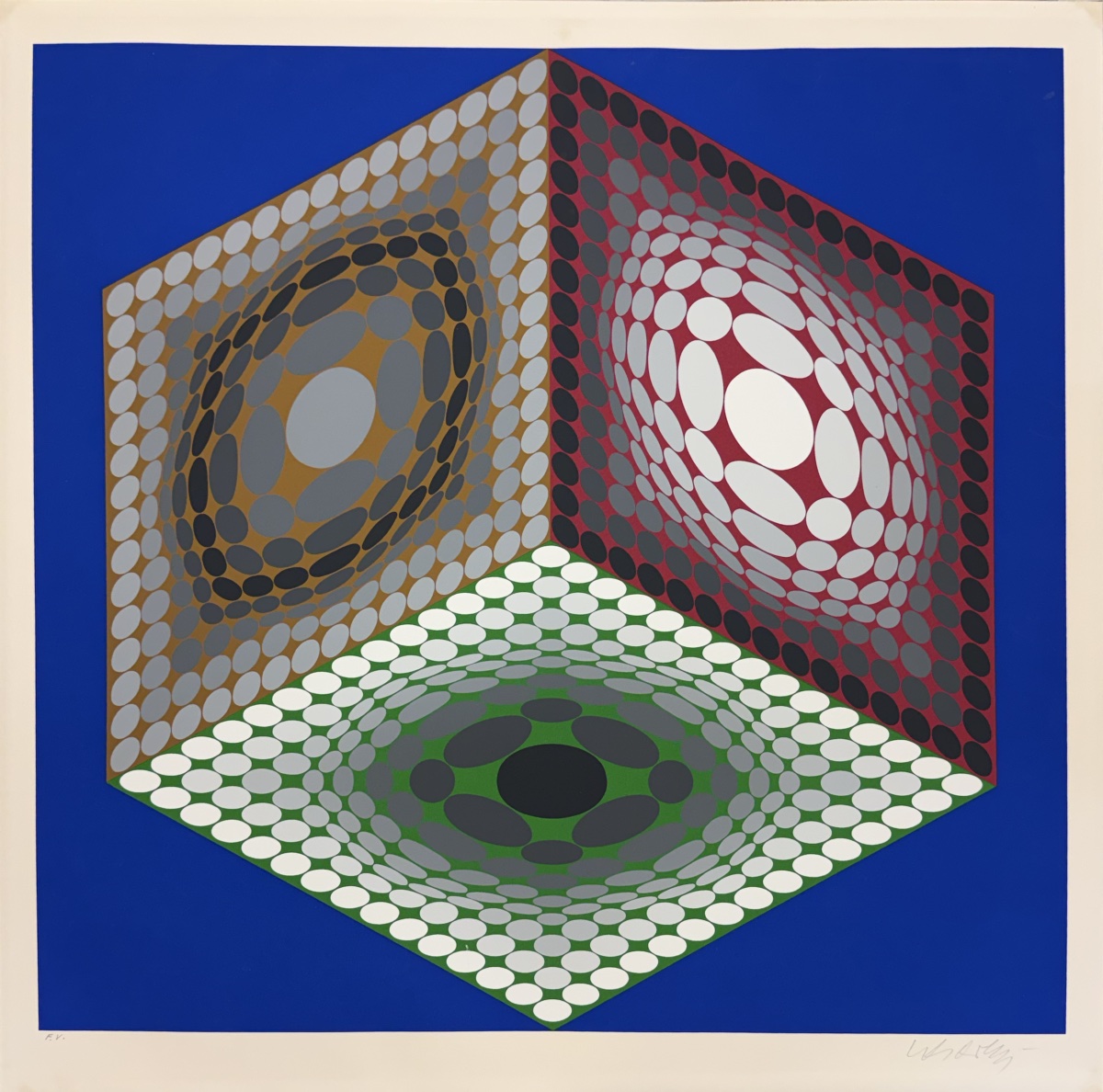 Victor Vasarely - Triboss - From The Paris-tokyo Series - Silkscreen Print - 1980