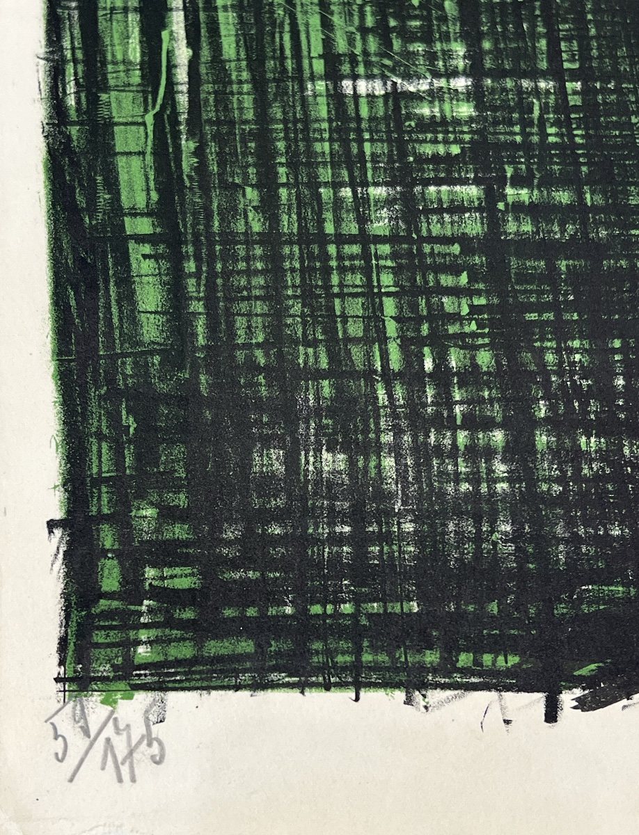 Bernard Buffet - Clown On A Green Background - Lithograph On Arches Paper - Circa 1960-photo-3