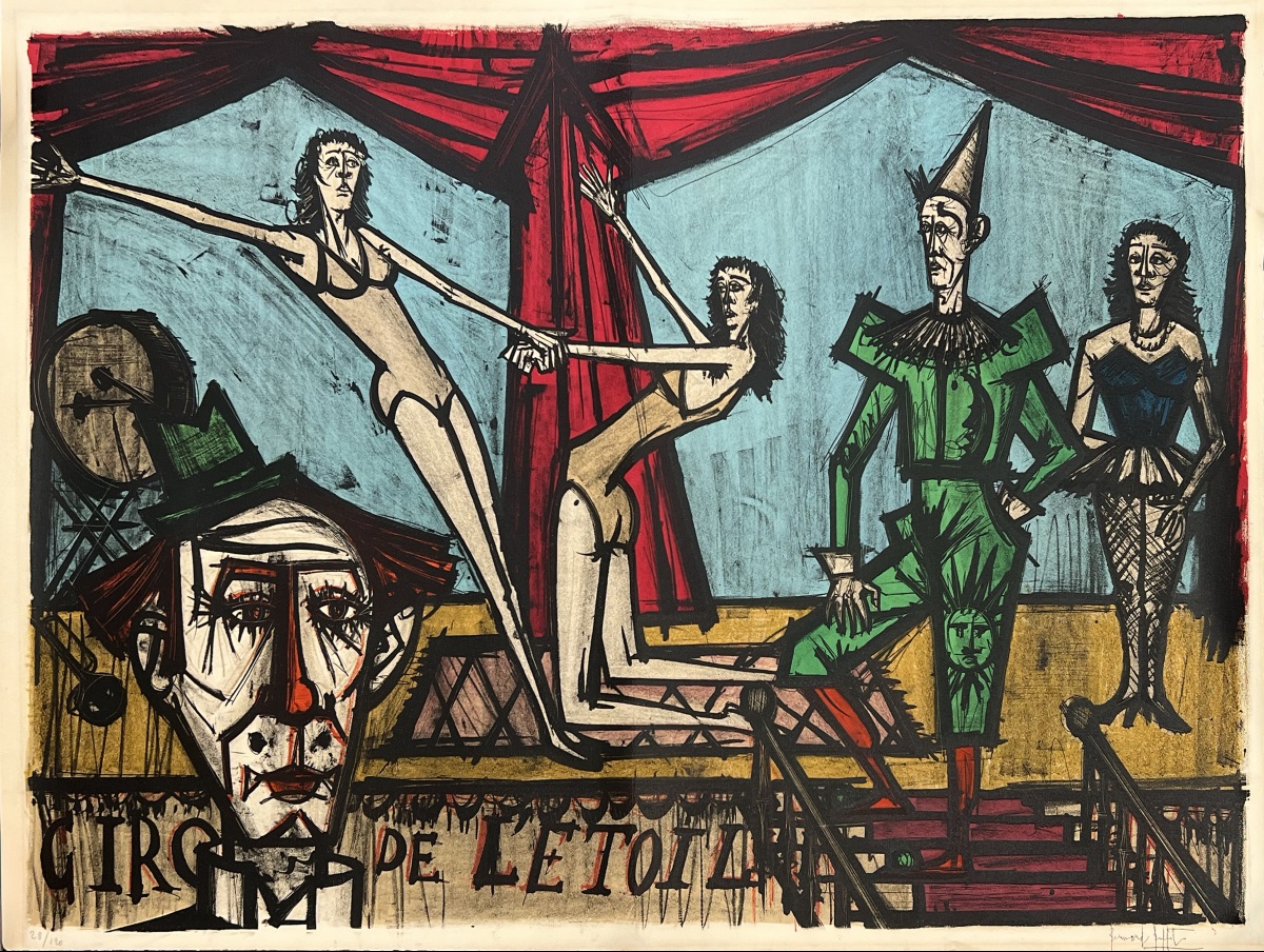 Bernard Buffet - Le Cirque De l'étoile - Color Lithograph - "mon Cirque" Portfolio - 1968