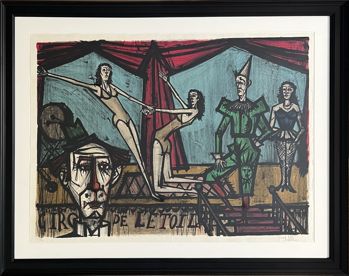 Bernard Buffet - Le Cirque De l'étoile - Color Lithograph - "mon Cirque" Portfolio - 1968