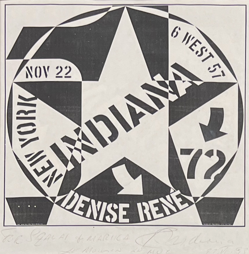 Robert Indiana - Affiche d'exposition Galerie Denise René - Signé et daté par l'artiste - 1972-photo-2