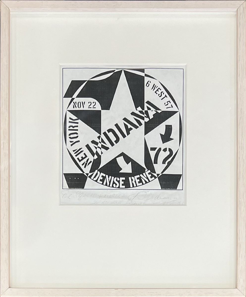 Robert Indiana - Affiche d'exposition Galerie Denise René - Signé et daté par l'artiste - 1972