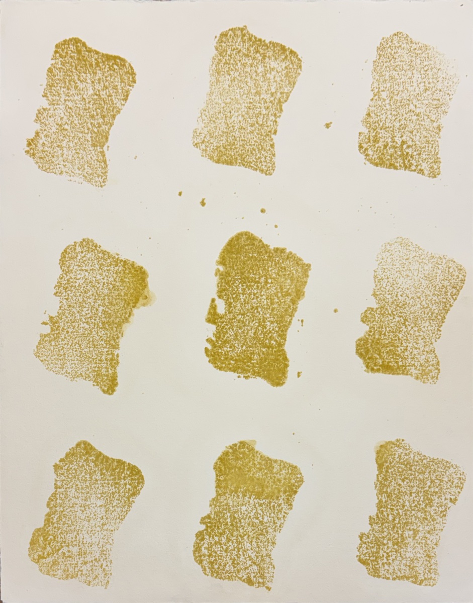 Claude Viallat - Sans titre - Monotype à la gouache - circa 1980