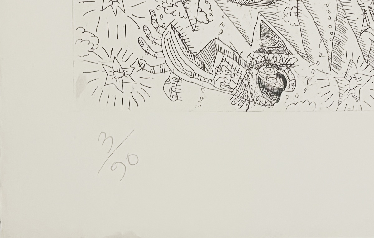 Robert Combas - Le Dragon - Gravure -photo-4