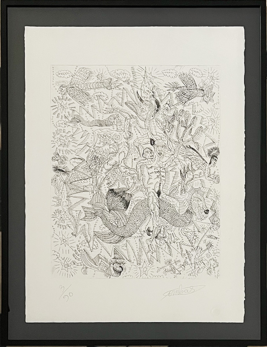 Robert Combas - Le Dragon - Gravure 