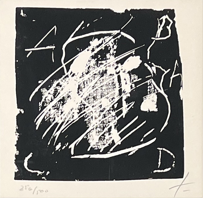 Antonio Tapiès - ABCD - Sérigraphie - Galerie Carl Van Der Voort - Signée - Numérotée-photo-2