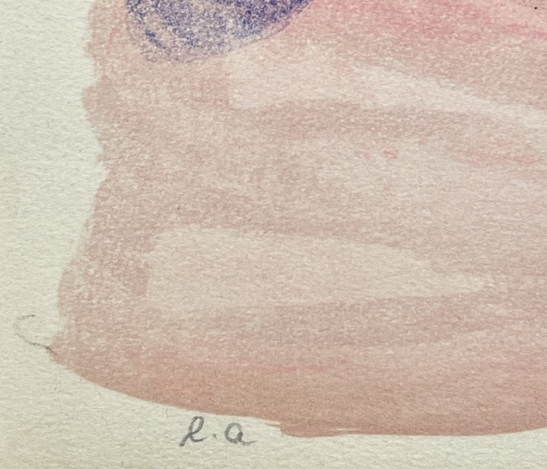 Bram Van Velde - Image rose - lithographie en 6 couleurs sur papier Arches - 1970-photo-3