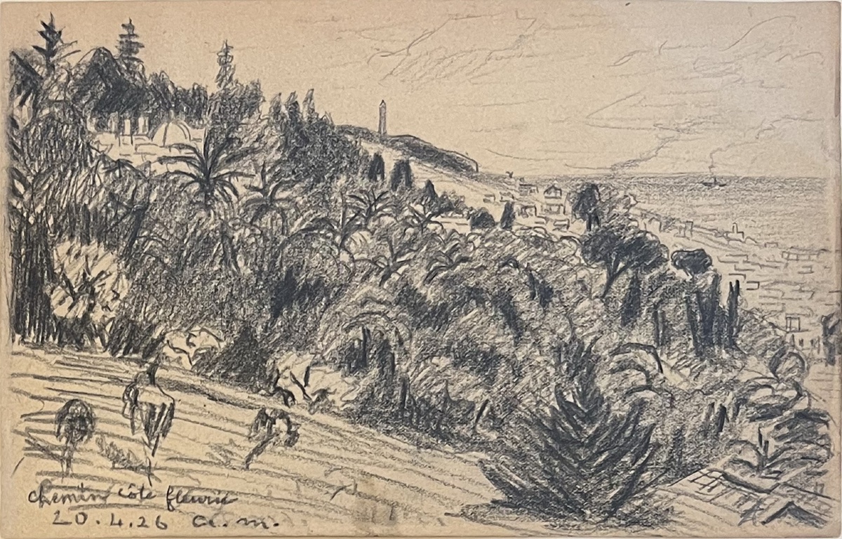 Albert Marquet - Chemin De La Cote Fleurie - Graphite Pencil - 1926-photo-2