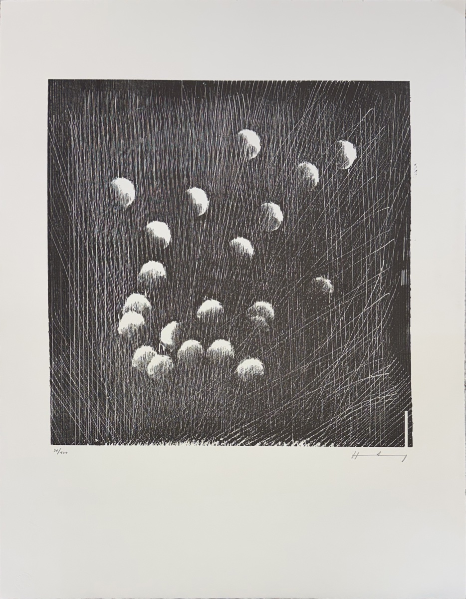 Hans Hartung - H-12-1973 - Black-and-white Lithograph - 1973-photo-2