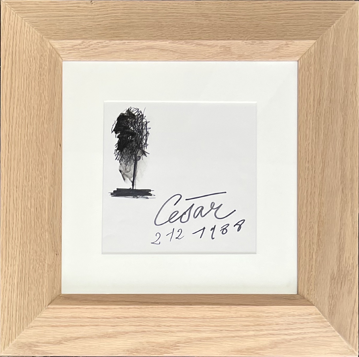 César - Mask - Original Felt-pen Drawing - 1988