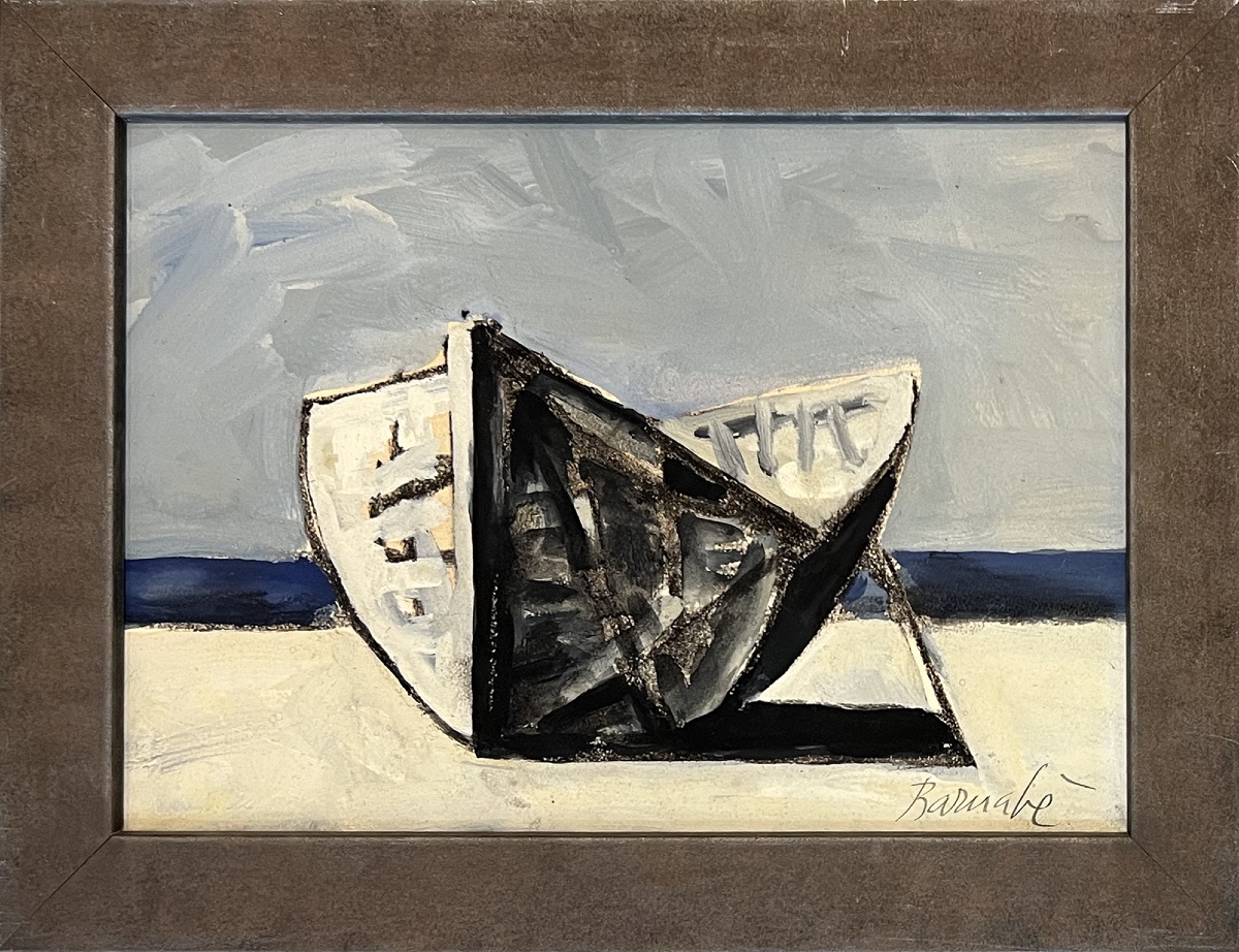 Dubè Duilio Barnabè - La bateau - Huile et gouache sur carton 