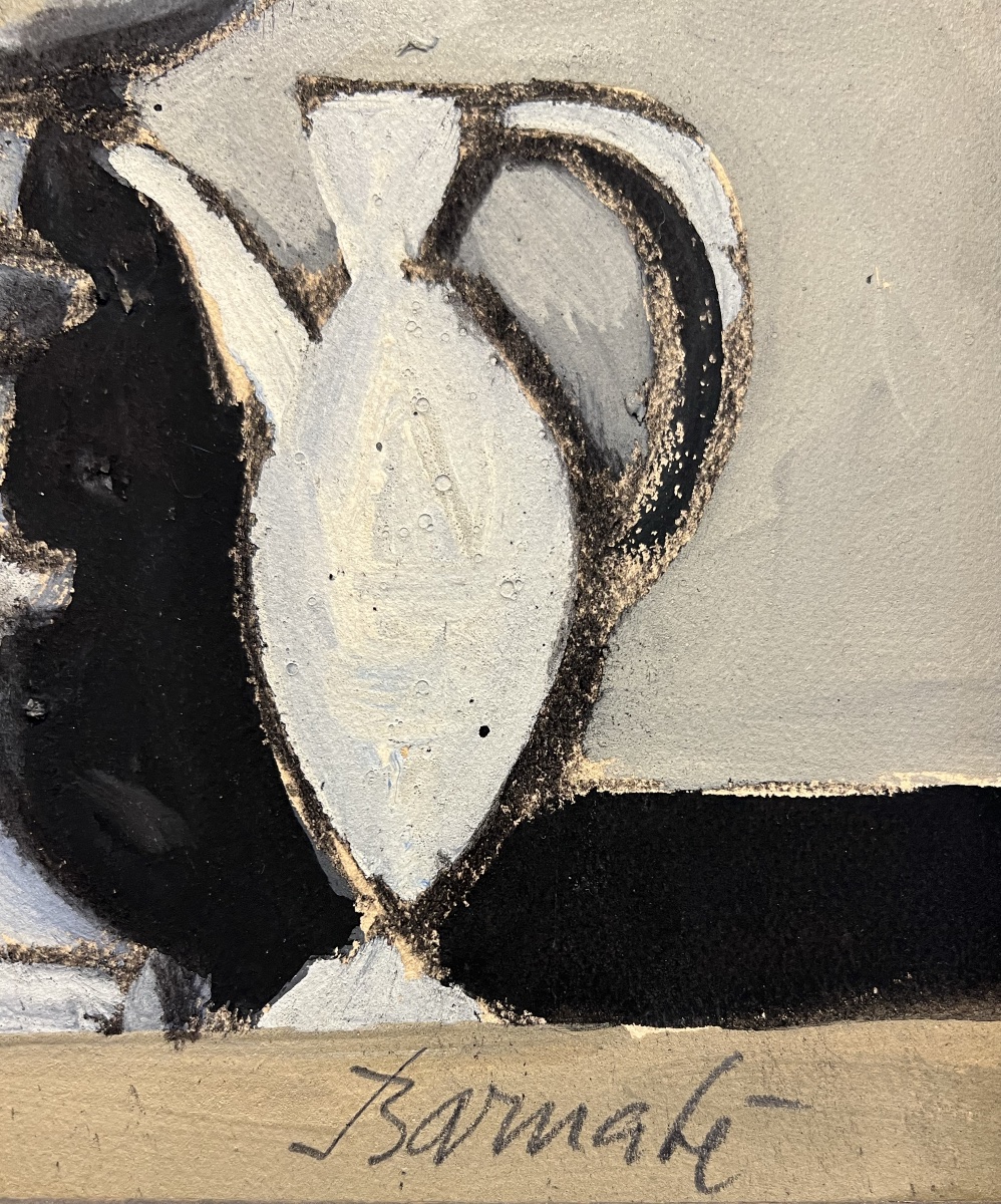 Dubè Duilio Barnabè - Still Life - Oil And Gouache On Cardboard -photo-3