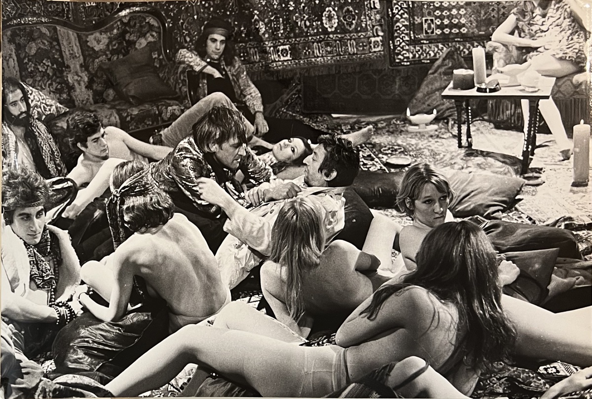 Daniel Angeli And Serge Gainsbourg On The Set Of Pierre Koralnik's Film *cannabis*—1970