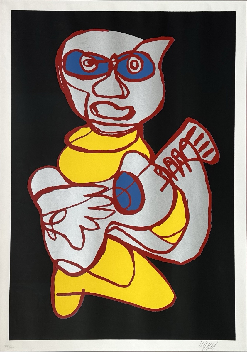 Karel Appel - Guitar Player - Sérigraphie sur papier - 1975-photo-2