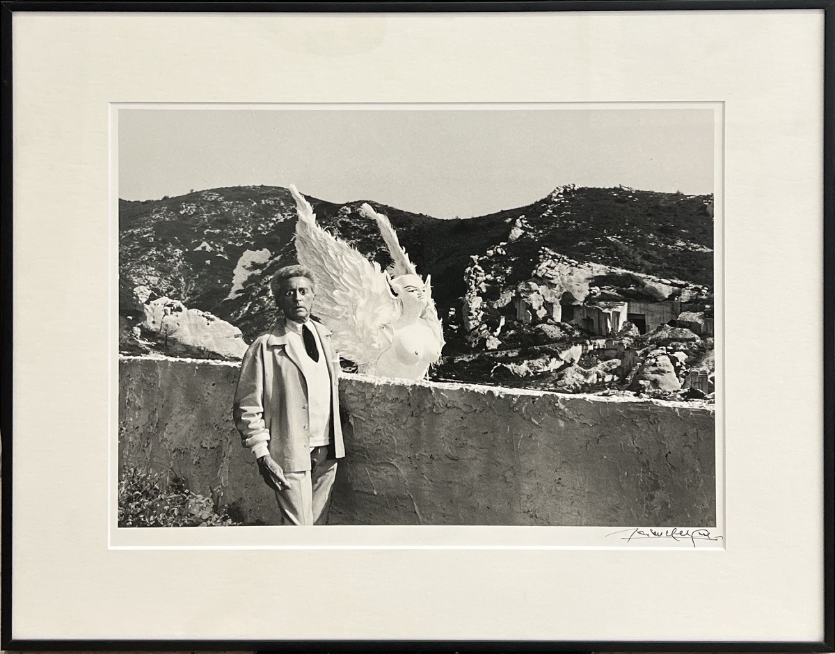 Lucien Clergue - Jean Cocteau Et Le Sphinx - Les Baux De Provence - Épreuve argentique - 1959