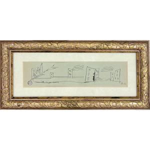  Leopold Survage - The Swallow Charged With The Future - Ink On Paper - (19)44