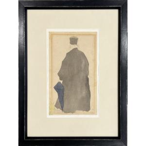Jacques Villon - The Judge - Indian Ink, Watercolor, Graphite On Paper