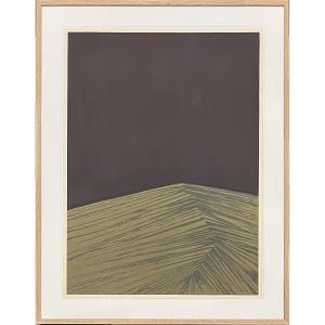 Anna-Eva Bergman - Crête - Lithographie en couleurs et dorée - 1972