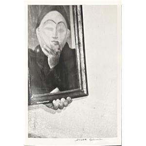 Denise Colomb - Autoportrait au masque - Épreuve argentique - 1995