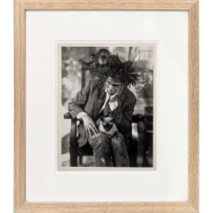 James Van Der Zee - Jean-Michel Basquiat et le chat - Épreuve argentique - 1982