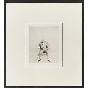 Milton H.Greene - Marilyn Monroe, Wicker chair sitting - Épreuve argentique - 1954