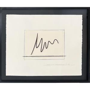 Bernar Venet - Position of an Undetermined Line - Lithographie et collage 