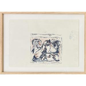 Pierre Alechinsky - Les tireurs de langues - Lithographie - 1961