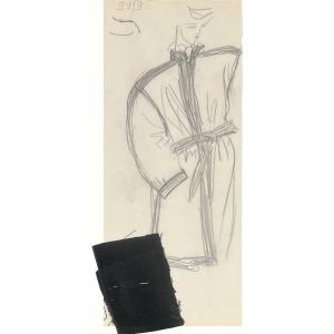 Yves Saint Laurent - Sketch - Fashion Drawing - Lead Pencil