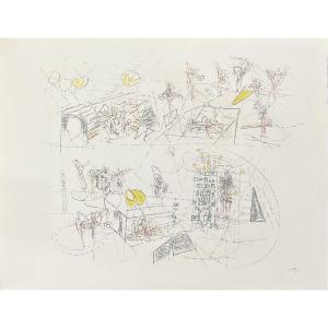 Roberto Matta - Orbis Eyes - Lithograph On Arches Paper - 1973