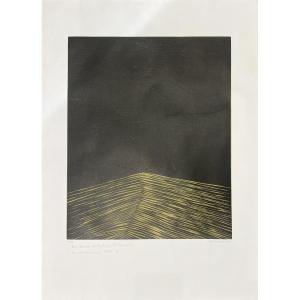 Anna-eva Bergman - Crete - Lithography In Color And Gold - 1972