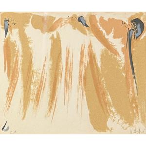 Olivier Debré - Signe Paysage - Lithographie en couleurs sur papier Arches - 1981