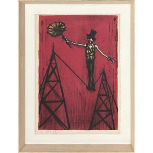 Bernard Buffet - Fil de fériste - Lithographie - 1968