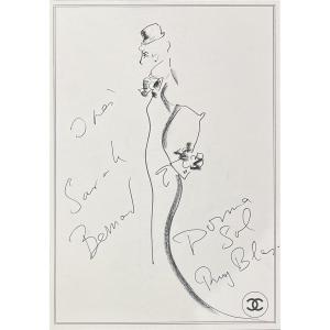 Karl Lagerfeld - Inès de la Fressange - Inspiration Sarah Berhnart dans Ruys Blas - Croquis 