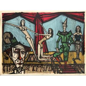 Bernard Buffet - Le Cirque de l'Étoile - Lithographie en couleurs - portfolio Mon cirque - 1968
