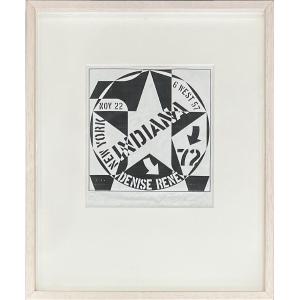 Robert Indiana - Exhibition Poster, Galerie Denise René - Signed And Dated By The Artist - 1972