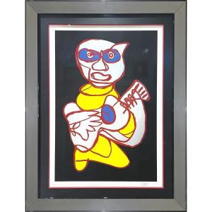 Karel Appel - Guitar Player - Sérigraphie sur papier - 1975