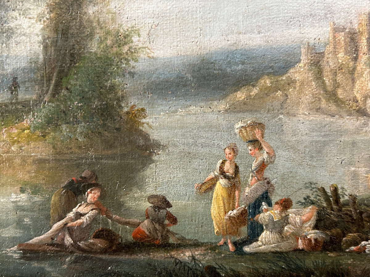 Jean-baptiste Lallemand (1716-1803) - The Washerwomen-photo-3