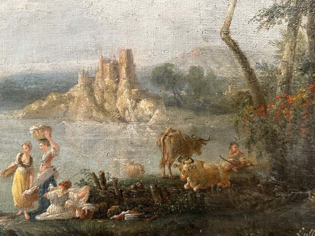 Jean-baptiste Lallemand (1716-1803) - The Washerwomen-photo-4